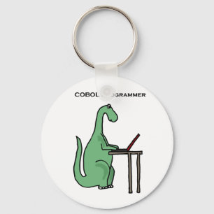 Chaveiro Dinossauro engraçado do programador de COBOL