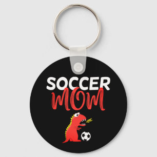 Chaveiro Dinossauro fofo T-Rex da mãe do futebol
