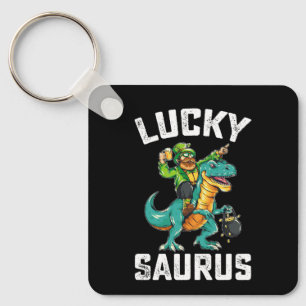 Chaveiro Dinossauro Lucky Saurus T Rex Dia de São Patrício
