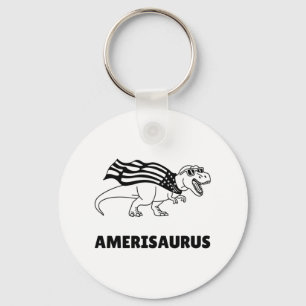 Chaveiro Dinossauro Patriótico Funny Dos Eua Com A Bandeira