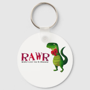 Chaveiro Dinossauro Romântico RAWR T-rex