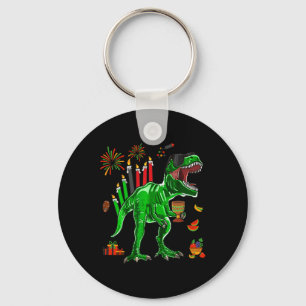 Chaveiro Dinossauro T-rex Happy Kwanzaa Sete Princípios De