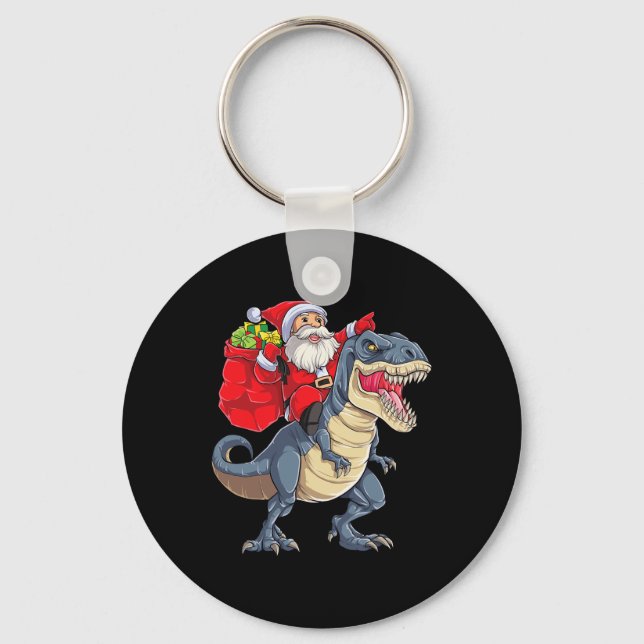 Chaveiro Dinossauro T Rex Papais noeis de Natal Rapazes Men (Frente)