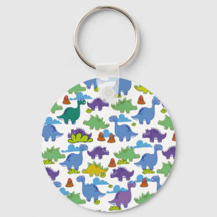 Chaveiro Dinossauros de Desenho Animado Fofos