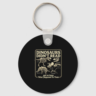 Chaveiro Dinossauros engraçados não leram crianças bibliófi