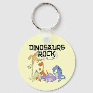 Chaveiro Dinossauros Rock Camiseta e presentes