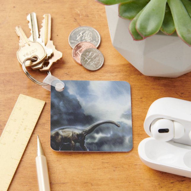 Chaveiro Dinossauros Vintage, Barapassauro com Nuvens de Te (Mesa)