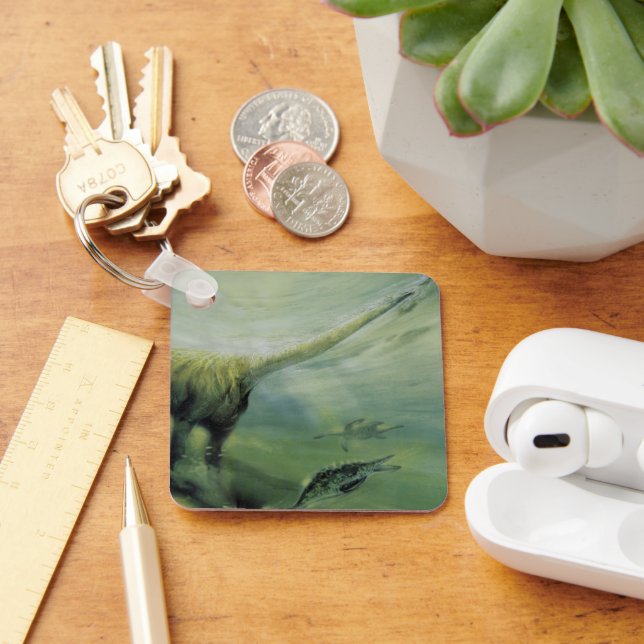 Chaveiro Dinossauros Vintage, Brachiossauro Nadando no Ocea (Mesa)