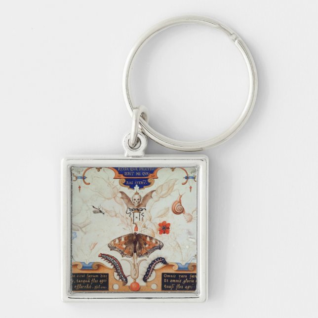 Chaveiro Diptych com flores e insetos, 1591 (Frente)
