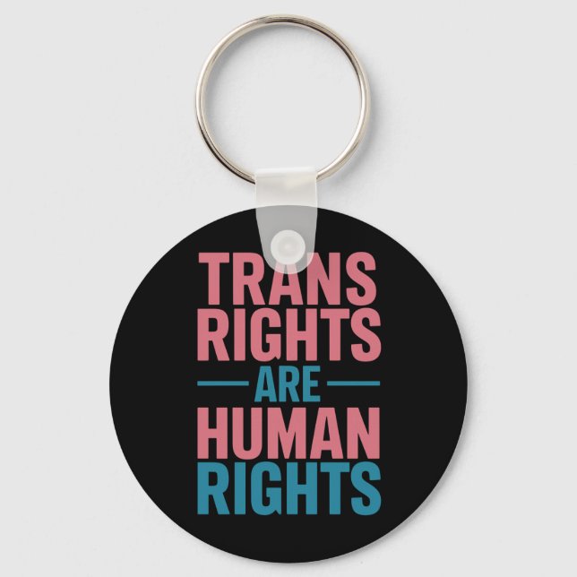 Chaveiro Direitos Trans São Direitos Humanos Orgulho Transg (Frente)