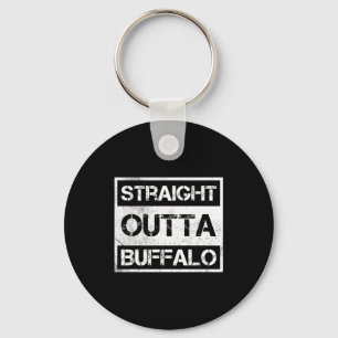 Chaveiro Direto de Buffalo Nova York Vintage Desgastado