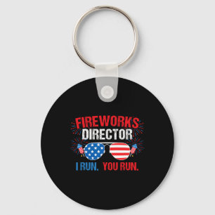 Chaveiro Diretor de Fogos de Artifício Eu Corro. Você Corre