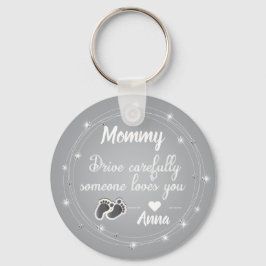 Chaveiro Dirigir cuidadosamente design de citação de diaman