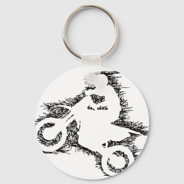 Chaveiro DIRT BIKE (preto escribble) (Frente)