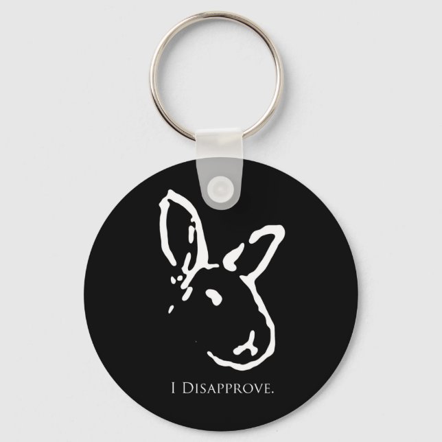 Chaveiro Disapproving Rabbits Keychain (Frente)