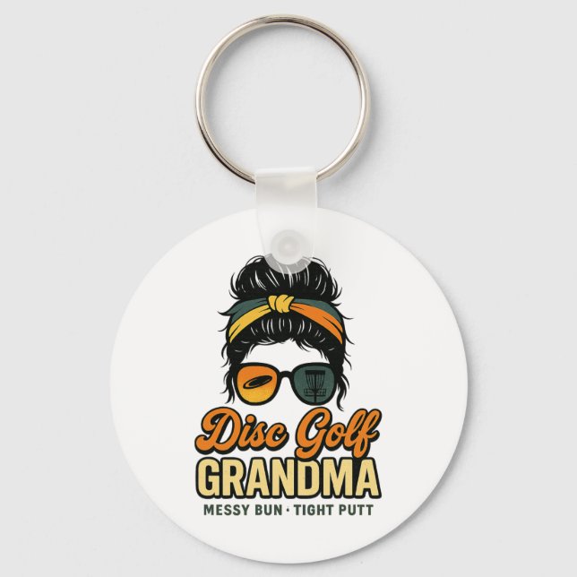 Chaveiro Disc Golf Grandma Retro Script  (Frente)