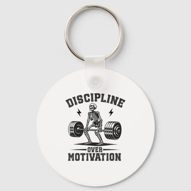 Chaveiro Discipline Over Motivation Gym Motivational Traini (Frente)