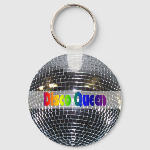 Chaveiro Disco Ball Shiny Silver   Disco Queen Retro 80