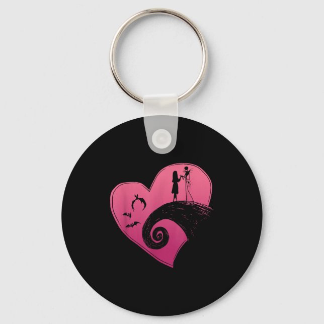 Chaveiro Disney The Before Christmas Jack And Sally Heart  (Frente)