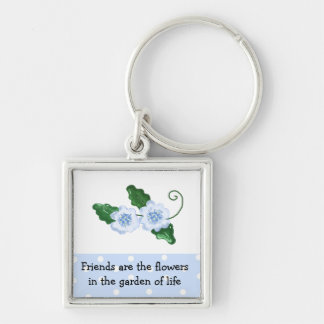 Chaveiro Dito de Amizade Floral Azul