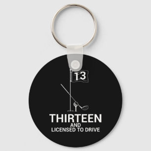 Chaveiro Dito engraçado de golfe para adolescente de 13 ano