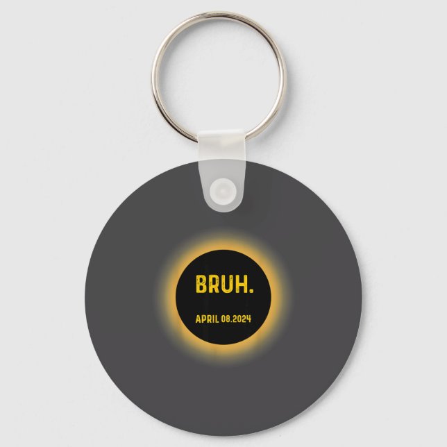 Chaveiro Dito engraçado do meme Bruh Eclipse Solar Total 04 (Frente)