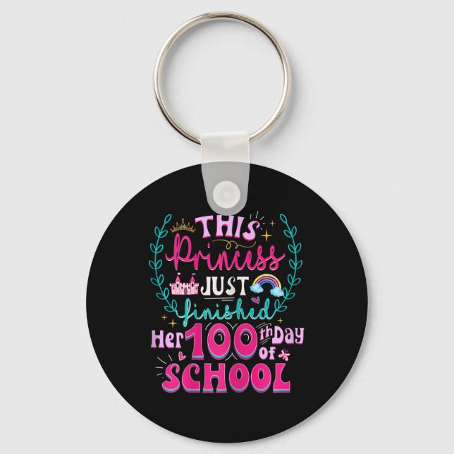 Chaveiro Diversão 100º Dia da Princesa da Escola Crianças B (Frente)