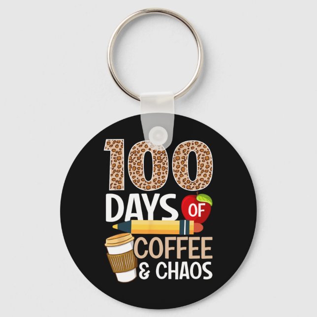Chaveiro Diversão 100º Dia De Professora Escolar 100 Dias D (Frente)