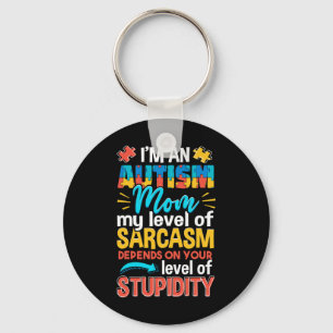Chaveiro Diversão Conscientização do Autismo Eu Sou Uma Mãe