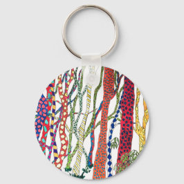 Chaveiro diversão da floresta louca colorida