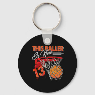 Chaveiro Diversão De Basquete De Aniversário De 13 13 Anos
