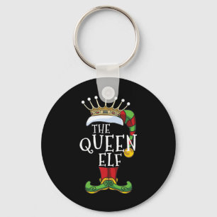 Chaveiro Diversão do Grupo de Natal da Família Rainha Elf