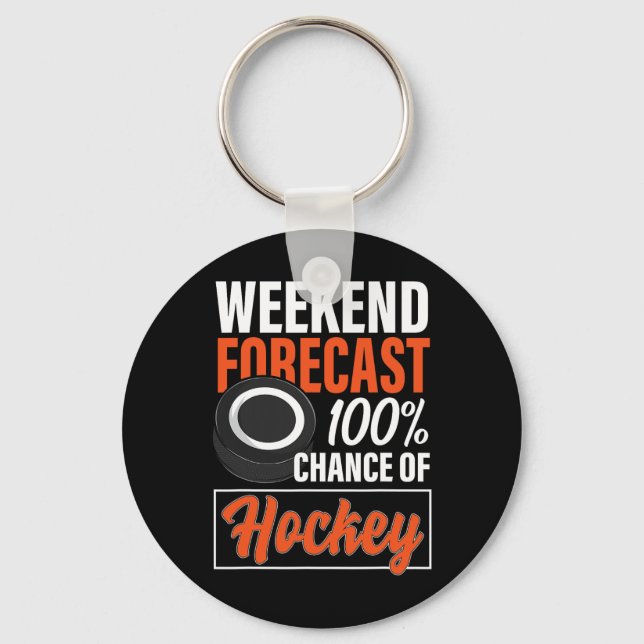 Chaveiro Diversão do Hockey Amantes do Fim de Semana Previs (Frente)
