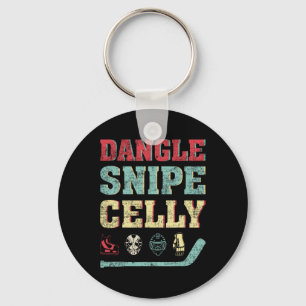 Chaveiro Diversão do Hockey Lover Tee Dangle Snipe Celly Ho