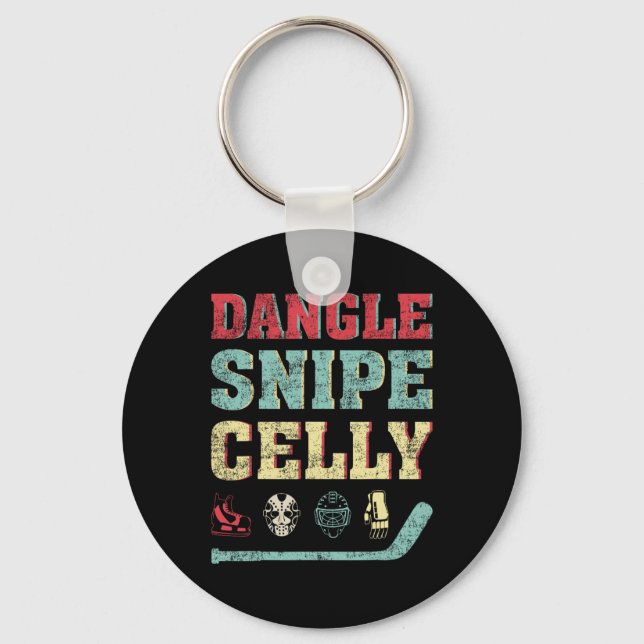 Chaveiro Diversão do Hockey Lover Tee Dangle Snipe Celly Ho (Frente)