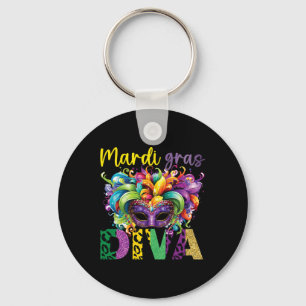 Chaveiro Diversão E Festivo Mardi Gras Diva Desenho De Capt