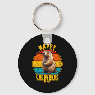 Chaveiro Diversão Feliz Dia do Groundhog 2025 Decorações Re