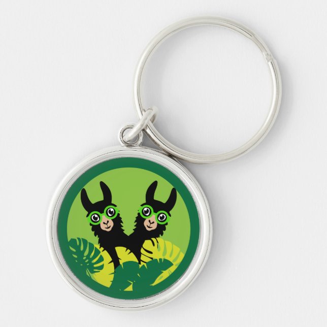 Chaveiro Diversão Llama Alpaca - Melhores Amigos (Frente)