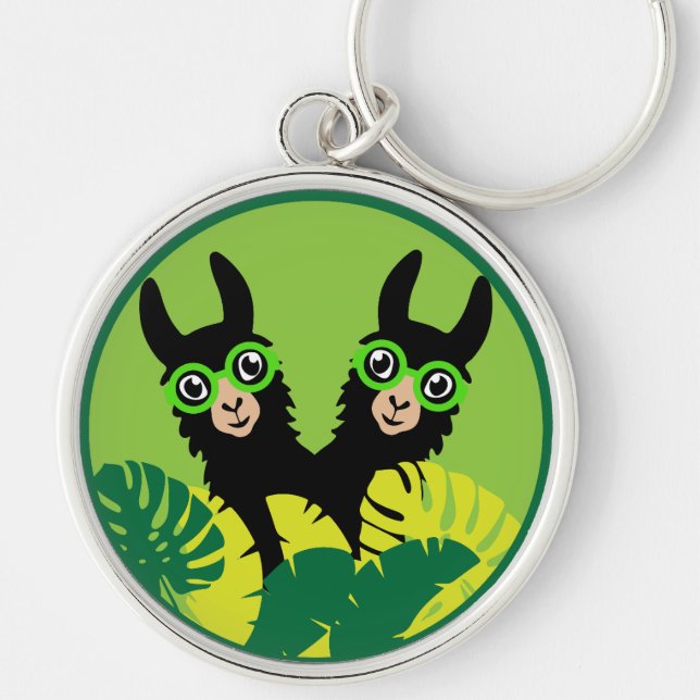 Chaveiro Diversão Llama Alpaca - Melhores Amigos (Frente)