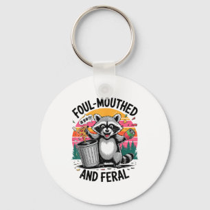 Chaveiro Diversão Retro de Guaxinim Malcriado e Feral Vinta