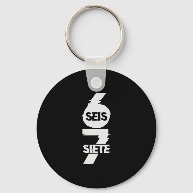 Chaveiro Diversão Seis Sete Em Espanhol Seis Siete 67 Brain (Frente)