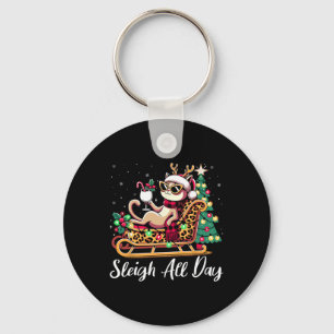 Chaveiro Diversão Sleigh Boujee Papais noeis de gatos Sleig
