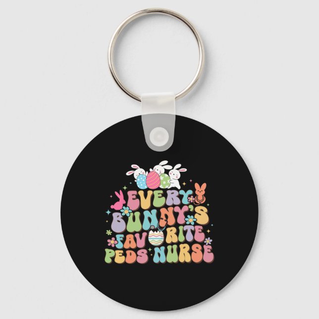 Chaveiro Diversão Toda Enfermeira de Peds Favorita de Bunny (Frente)