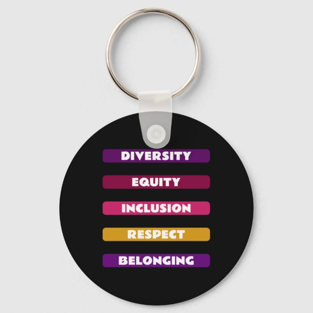 Chaveiro Diversity Equity Inclusion Respect Belonging Pack  (Frente)