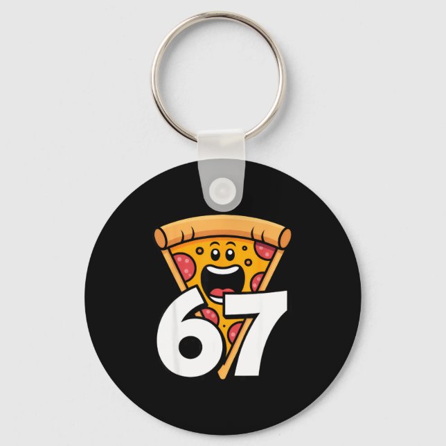 Chaveiro Divertido 67 Meme Seis Sete Humor Comida Zza  (Frente)