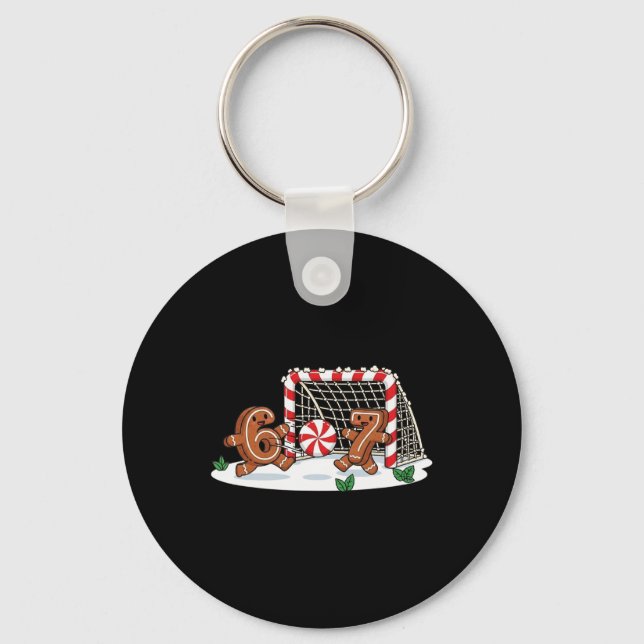 Chaveiro Divertido 67 Seis Sete Biscoito de Natal Futebol N (Frente)
