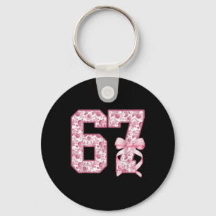 Chaveiro Divertido 67 Seis Sete Coquete Menina Rosa Toile M