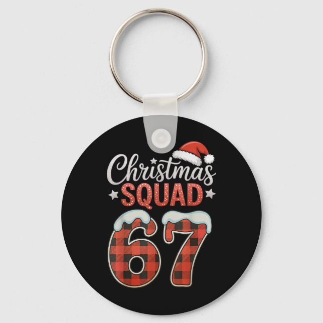 Chaveiro Divertido 67 Seis Sete Meme Brainrot 67 Natal Esqu (Frente)