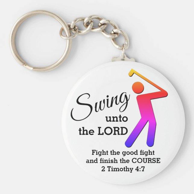 Chaveiro DIVERTIDO ANDANDO ATÉ O SENHOR Golfe (Frente)