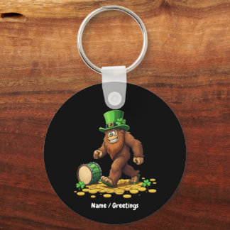 Chaveiro Divertido Bigfoot Sasquatch Trevo Dia de São Patrí